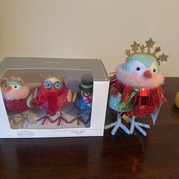 NEW Target Wondershop Featherly Friends Christmas Tinsel Tidings 6 Birds 2 Sizes - Picture 15 of 16